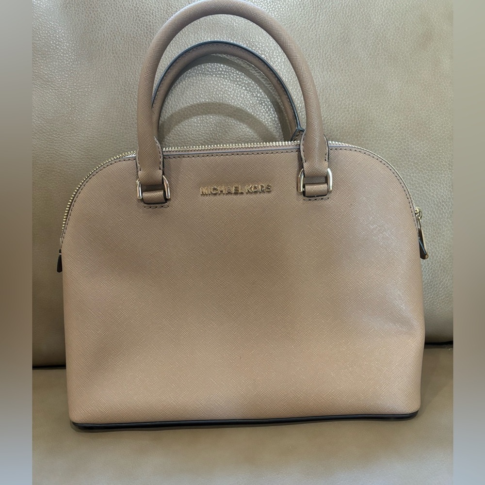 Michael Kors tan shoulder bag with dust bag